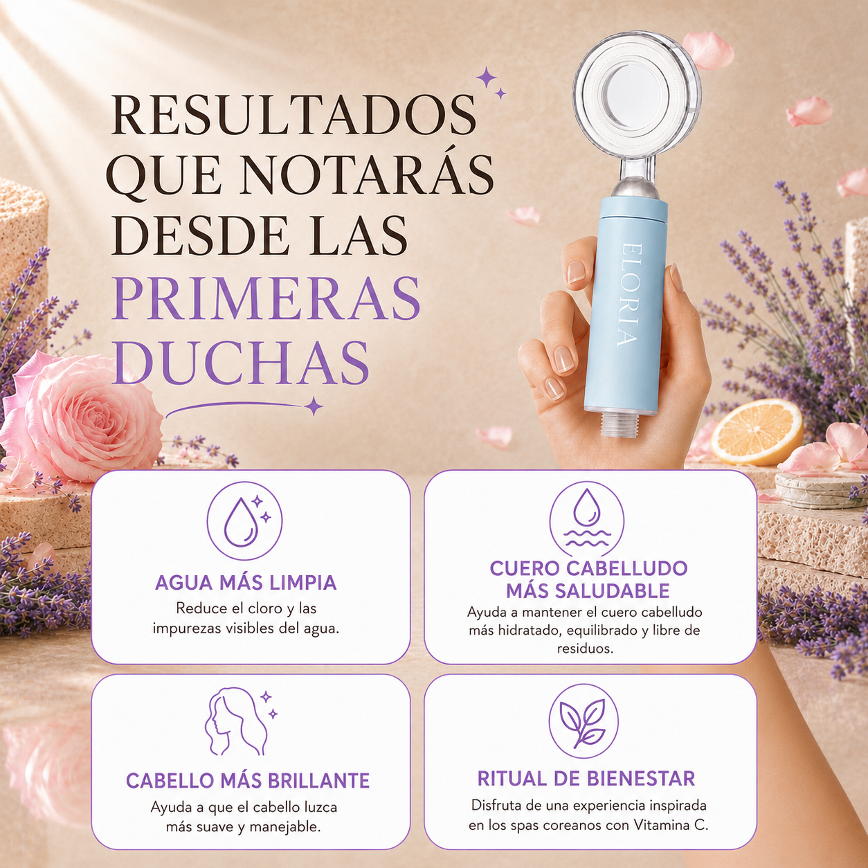 Filtro de Ducha Purificante con Vitamina C