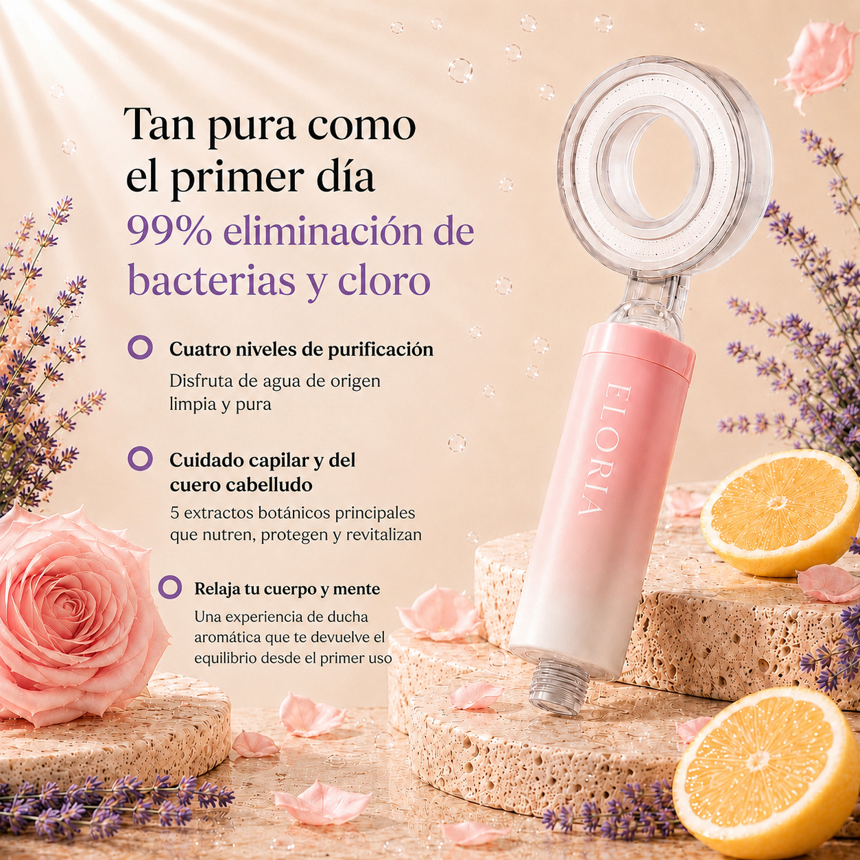Filtro de Ducha Purificante con Vitamina C